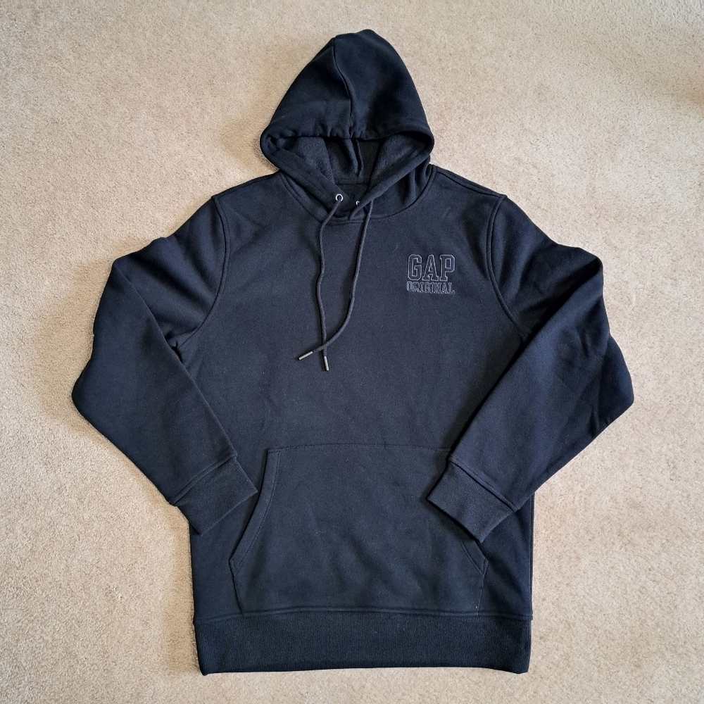 Men's Gap Hoodie Black Gap Original Casual Sweatshirt Size XS Unisex Hooded